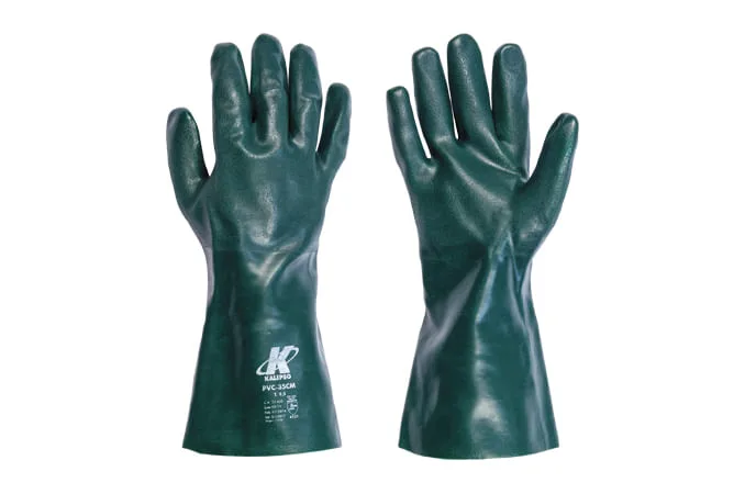 Luva de PVC com forro palma aspera 9.1/2" x 35 cm - KALIPSO - KALIPSO - Epi