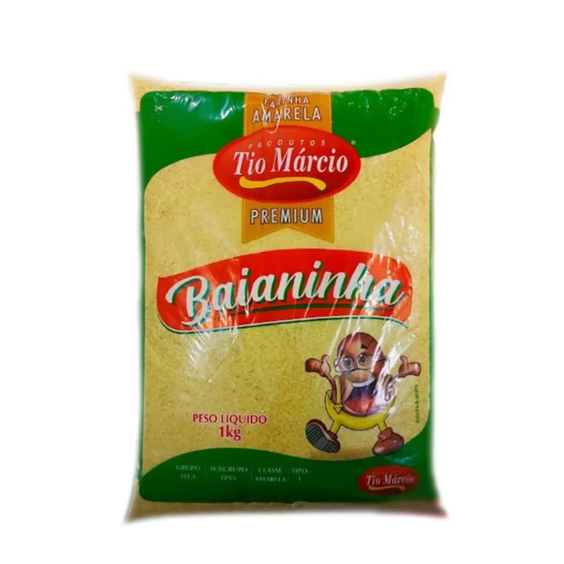 Farinha de Mandioca Tio Márcio Amarela Baianinha 1Kg