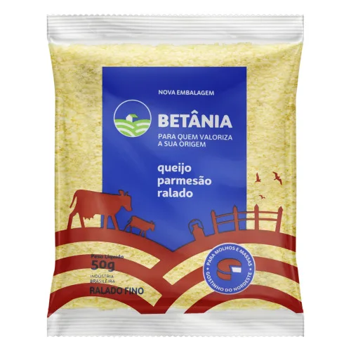 QUEIJO PARMESÃO RALADO FINO BETÂNIA PACOTE 50G - BETÂNIA