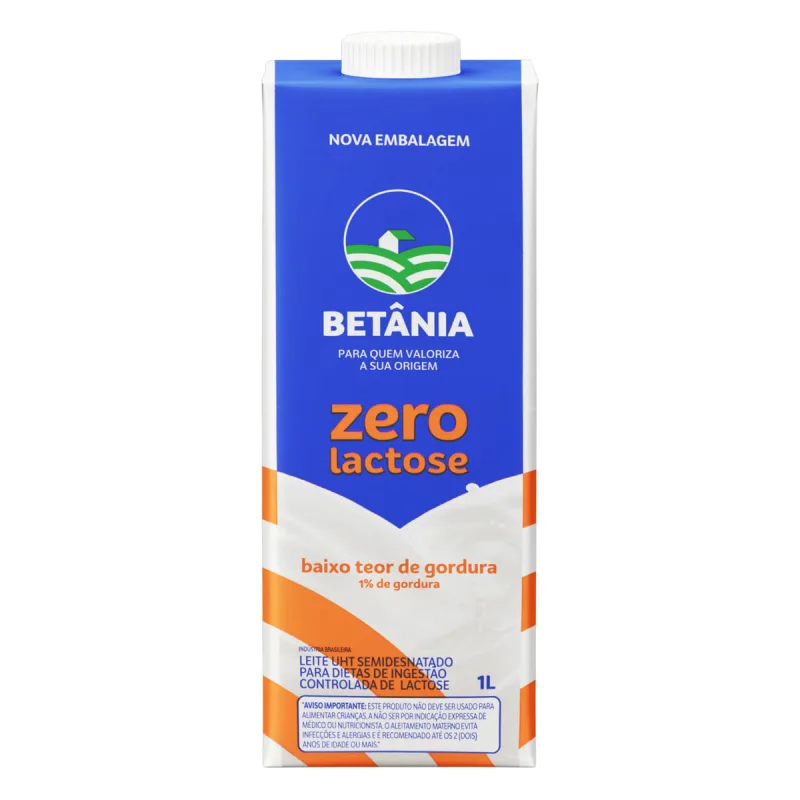 LEITE UHT SEMIDESN BETA ZERO LACT EDG 1L - BETÂNIA - Frios E Laticinios