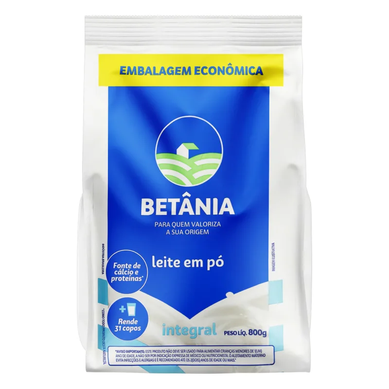 LEITE PÓ BETANIA 800G INTEGRAL - BETÂNIA - Mercearia