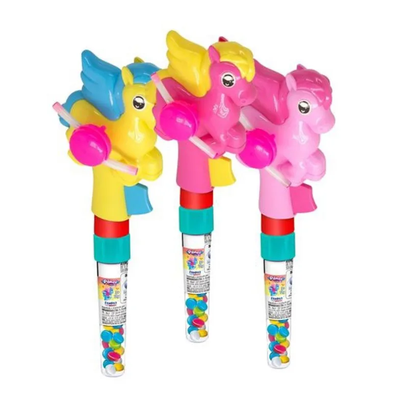 Unicórnio de Brinquedo que Brilha Vem com Docinhos Kit 3