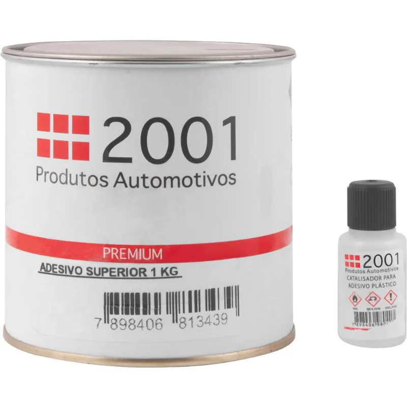 Massa Cola Plástica 1Kg com Catalisador 12g para Auto 9777 - 2001