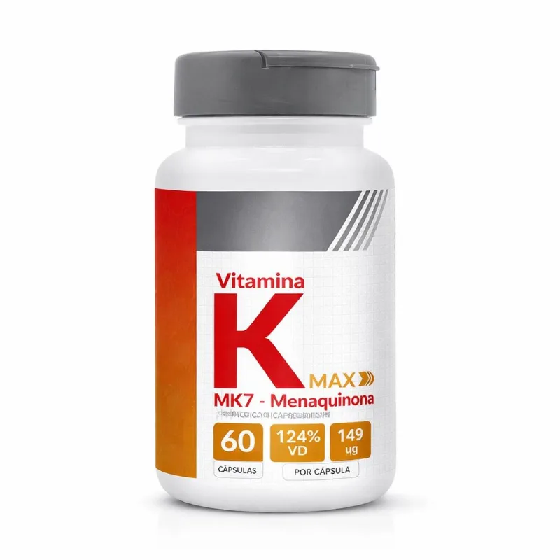 Vitamina K2 MK7 Menaquinona-7 Chamel 60 Cápsulas 149 MG