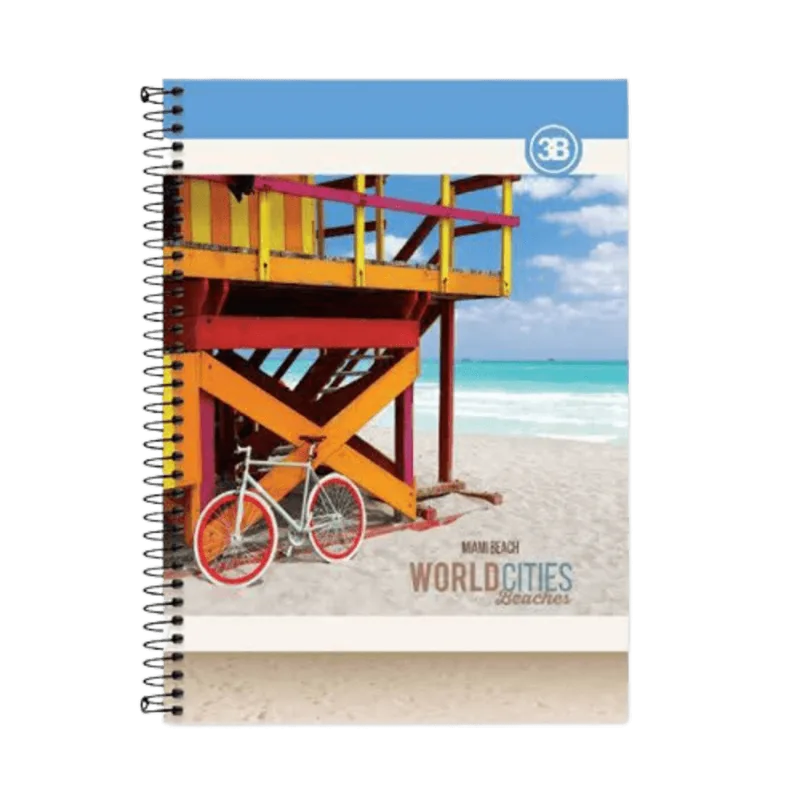 Caderno Universitário Capa Flexível World Cities 96 folhas