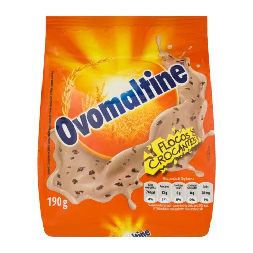 Achocolatado Flocos Crocantes Chocolate Ovomaltine Pacote 190g - OVOMALTINE