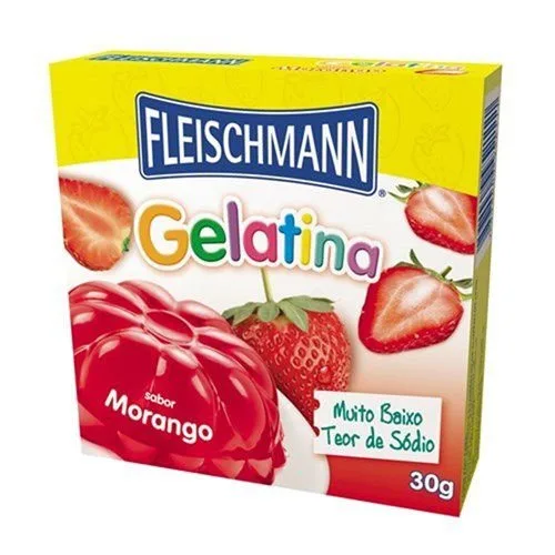 Gelatina Morango Fleischmann - FLEISCHMANN - Mercearia