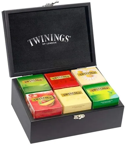 Caixa De Madeira C 6 Caixas De Cha Presentes - TWININGS - Mercearia
