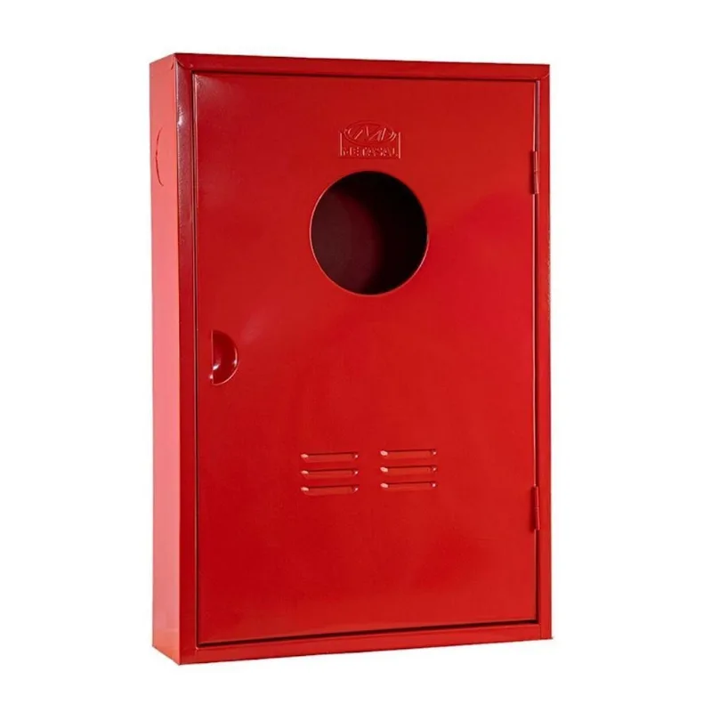 Abrigo para 2 Mangueiras de Incendio 130META Sobrepor Chapa de Aco com Visor em PVC Metasal