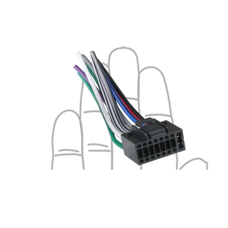 Chicote Macho para Rádio Automotivo Kenwood Todos Modelos 16 vias Anxt