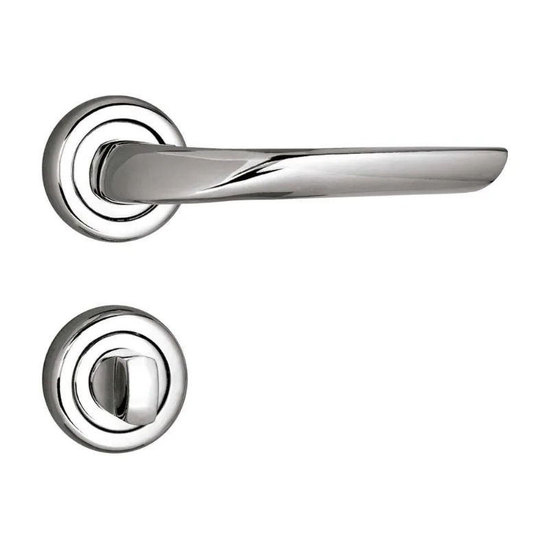Fechadura para banheiro Madri com roseta cromada MGM