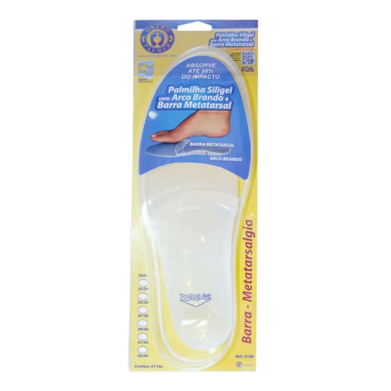 Palmilha Siligel Com Arco E Barra Metatarsal 5100 Ortho Pauher 41/42