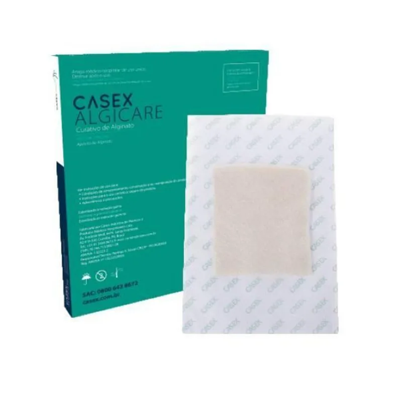 Curativo Alginato De Calcio E Sódio (unidade) 10x20cm Casex