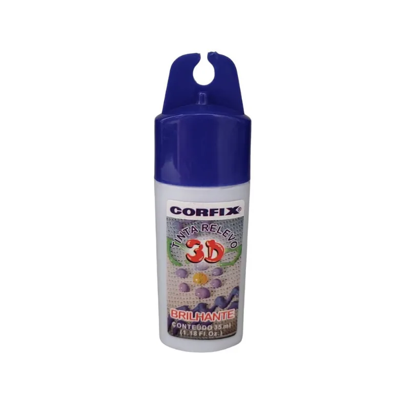 Tinta Relevo 3D Brilhante Corfix 387 Azul Bebe 35ml
