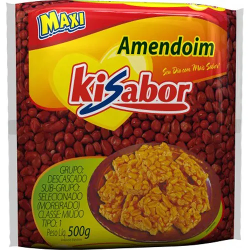 Amendoim Kisabor 500gr Cru - AMENDOIM