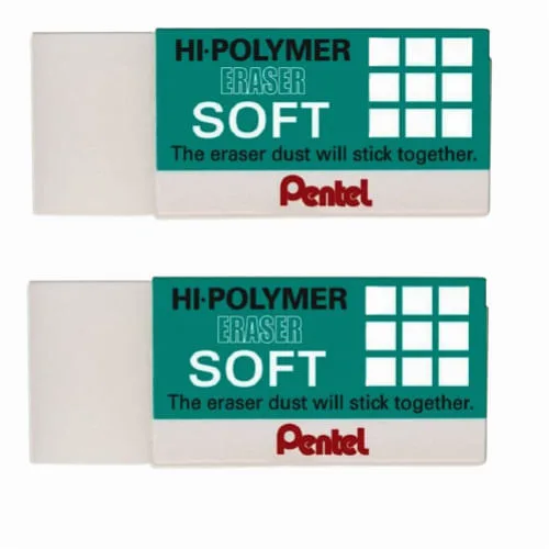 Borracha Hi-Polymer Eraser Soft 2 Unidades - LC