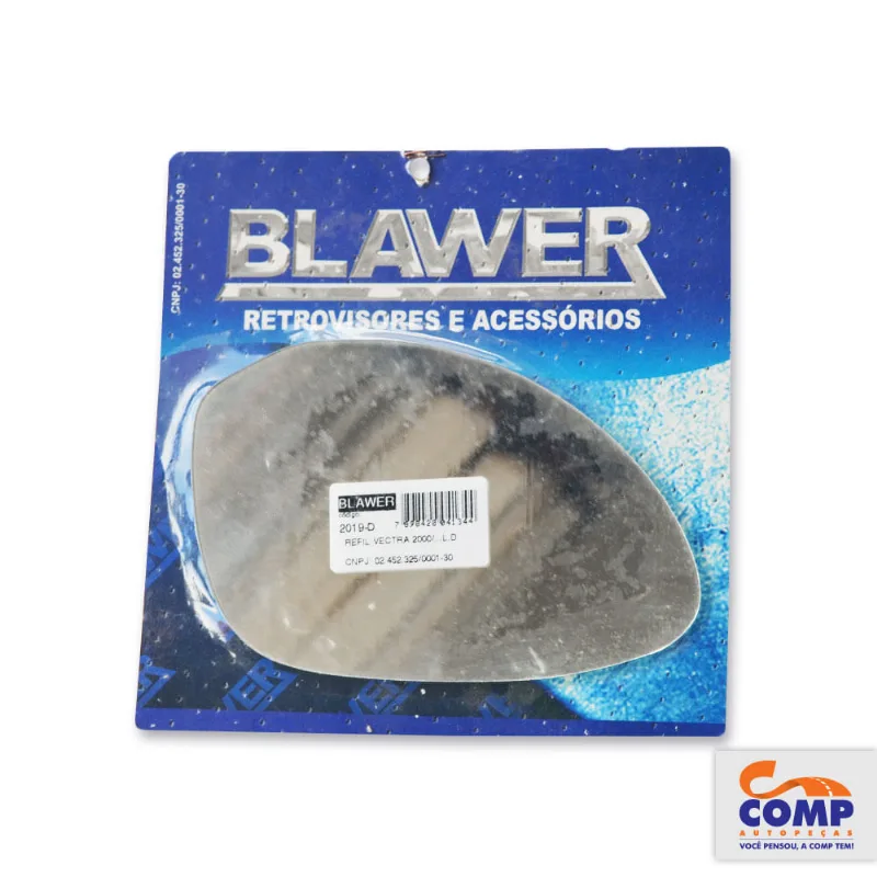 Lente de Espelho Retrovisor Direito Vectra 00 até 05 Blawer 2019 - D Lado Passageiro