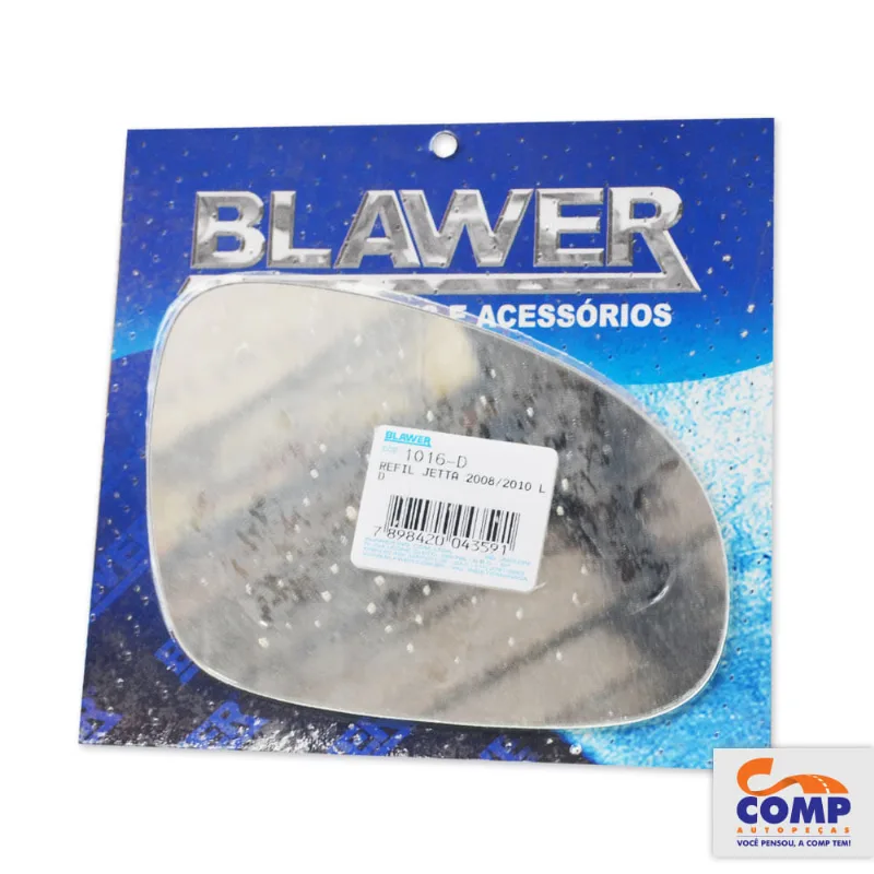 Lente de Retrovisor Direito Jetta 2008 até 2010 Blawer 1016 - D Lado Passageiro