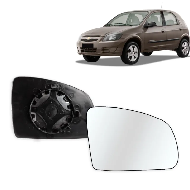 Vidro Espelho Retrovisor Celta Prisma 07/ Meriva 02/ Blawer Esquerdo
