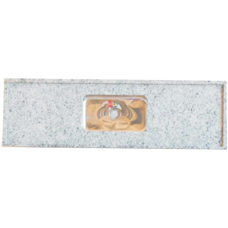 Pia de Granito Bom Jesus 200x55cm com Cuba de Inox Bege Arabesco
