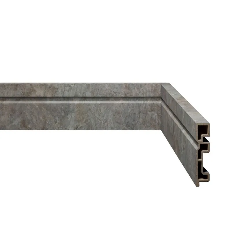 Rodapé WPC Frisado Acqua Novo Eucatex Rodapé WPC Acqua New n°25 com Friso 7x1,5x240cm