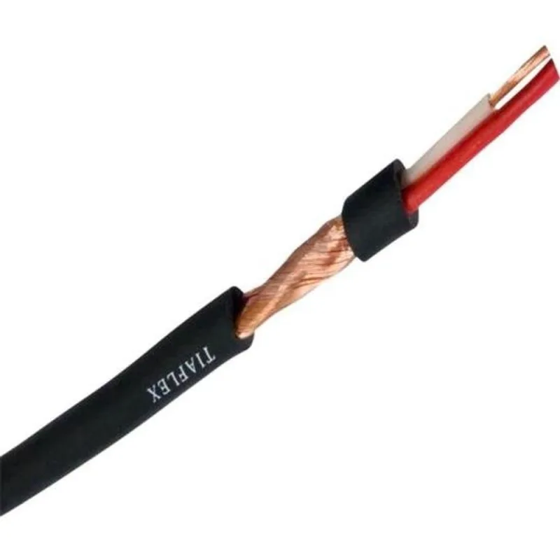 Cabo para Microfone Estéreo Af(e) 2x0,14MM Rolo 100M com Blindagem em Cobre Nu Preto Tiaflex - Tiaflex