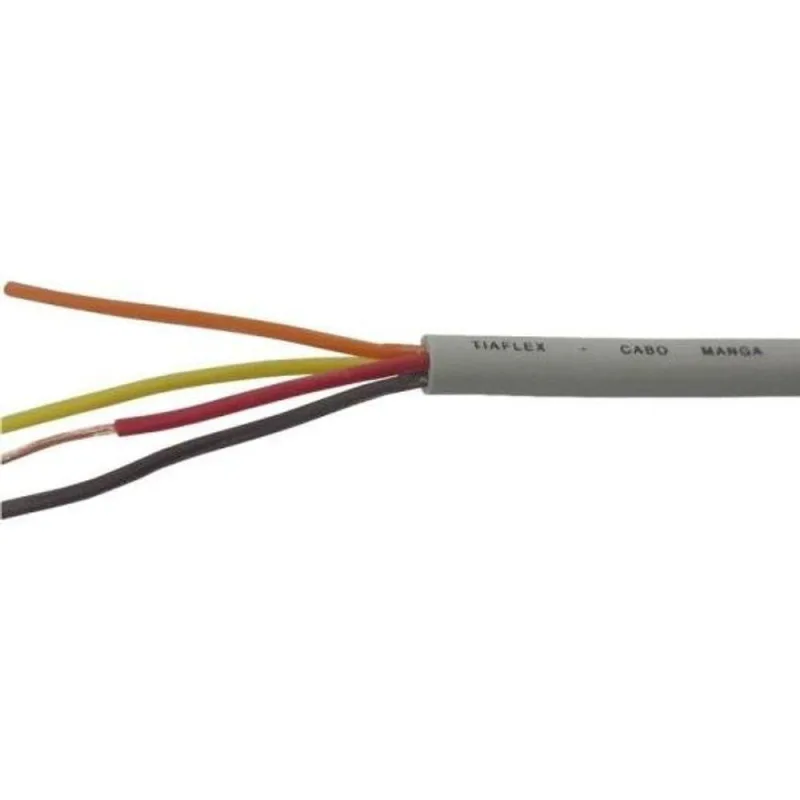 Fio Manga 4 X 26 AWG sem Blindagem F002 Flexível para CFTV e Automação Bege Tiaflex - Tiaflex - Tv E Vídeo