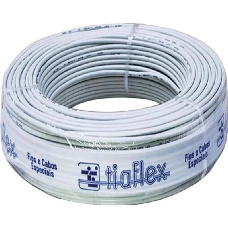 Fio Manga 4 X 24awg sem Blindagem para Transmissão de Vídeo Áudio e Dados Bege Tiaflex - Tiaflex - Tv E Vídeo