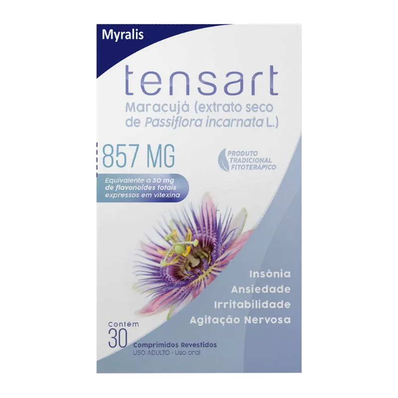 Calmante e Fitoterápico Tensart 857mg 30 Comprimidos