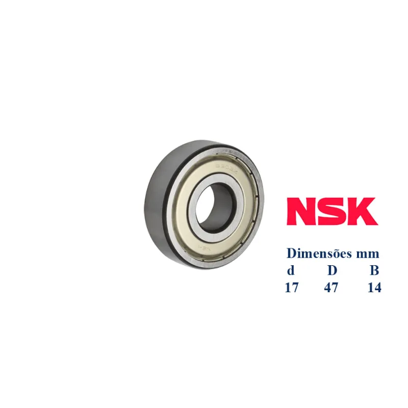 Rolamento 6303ZZC3 17x47x14 mm NSK