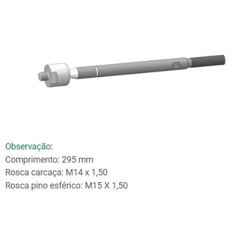 Barra Axial de Direção Hillux SW4 Pick up 2005 em diante Bortec BA 8285