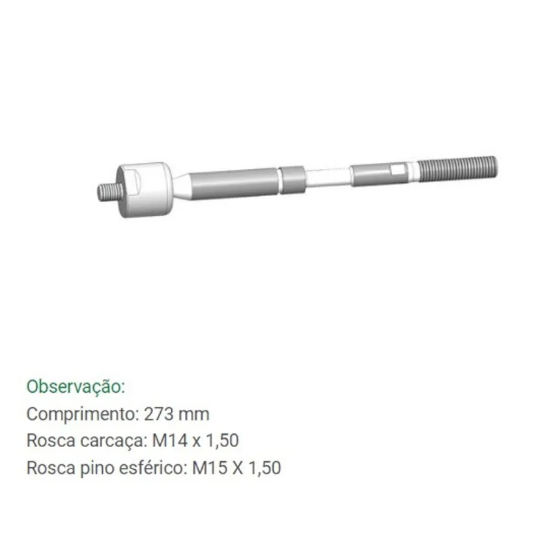 Barra Axial de Direção Corolla 2008 Em Diante Bortec BA 8402