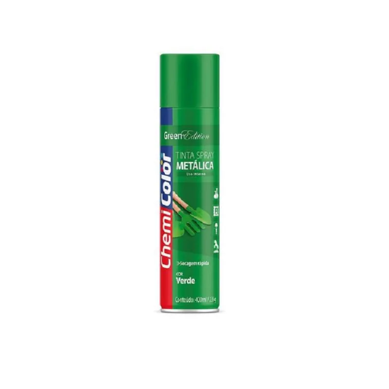 Tinta Spray Chemicolor Metálica Verde 400ml