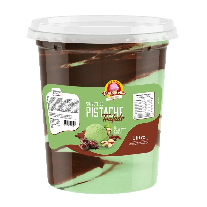 Sorvete Pimpinella Pistache Trufado 1L