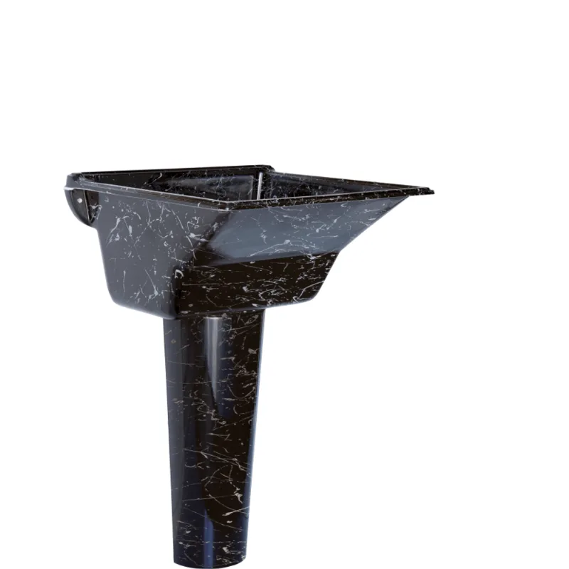 tanque c/coluna marmorite c25p 25l fiberblu granito preto - C25P