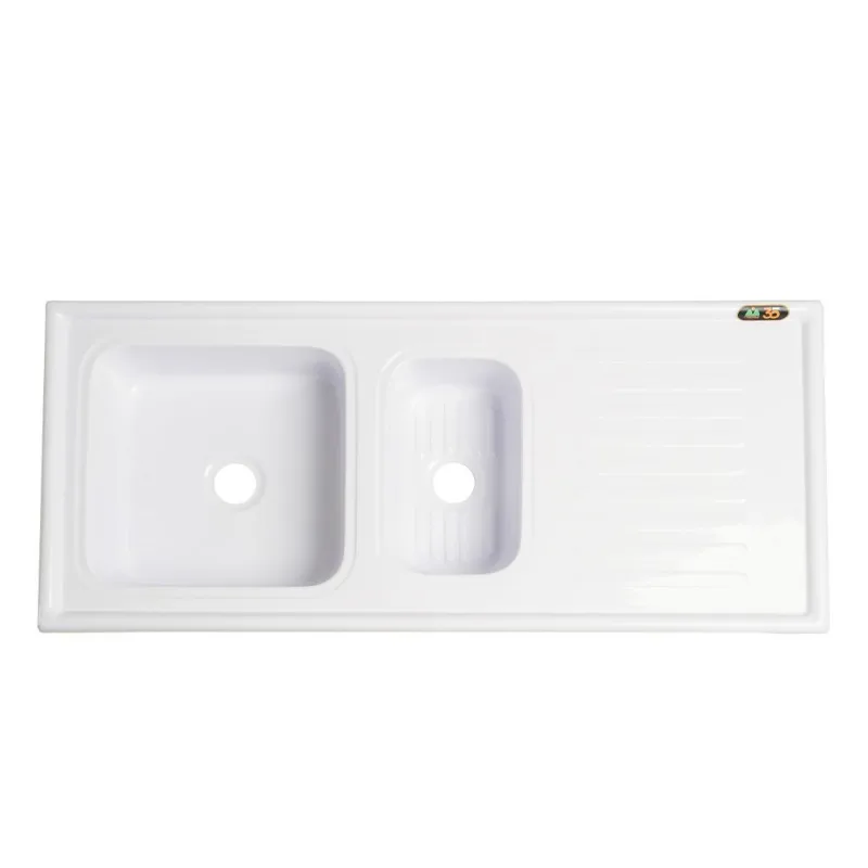 Pia 1,20 Metros Marmorite Gourmet Branco Fiberblu