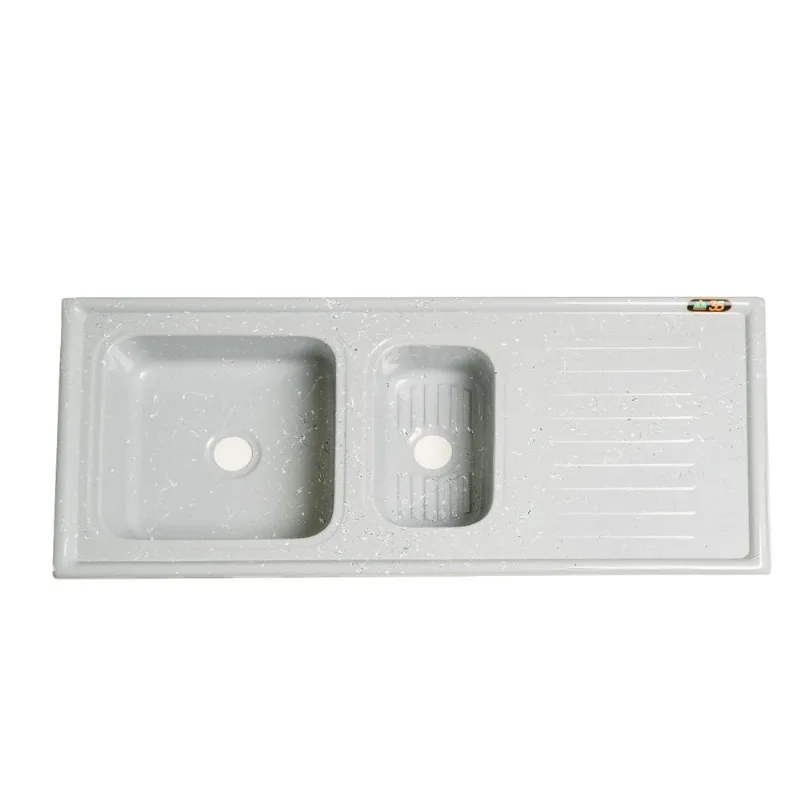 Pia 1,20 Metros Marmorite Gourmet Granitado Cinza Fiberblu