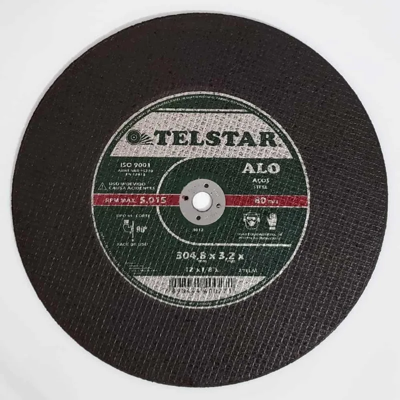Disco de Corte para Aço 2 Telas ALO Telstar Disco de Corte para Aço 12" 304,8x3,2x19mm 2 Telas ALO Telstar