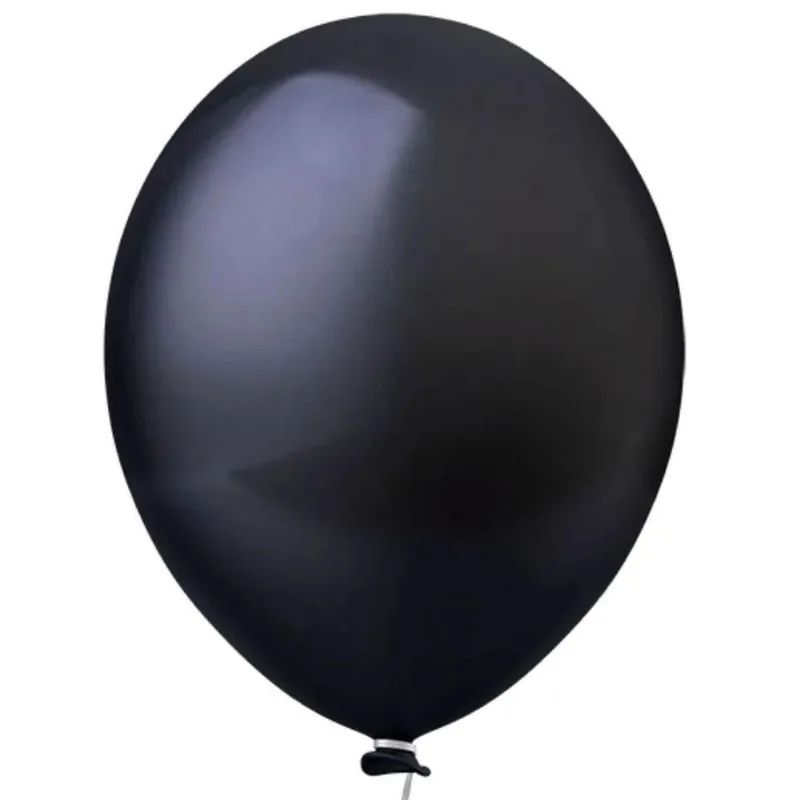 Balão De Látex Prime Preto - 12 Polegadas - 25 Unidades