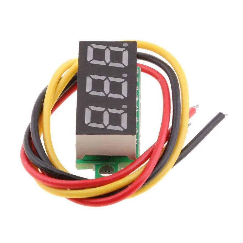 0,28polegadas 3 Fios Led Dc 0-100v Voltímetro Tensão Digital