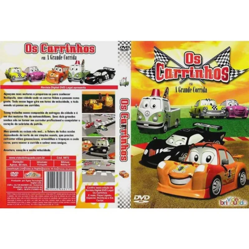 Carrinhos 1 2 3 4 5 6 dvd original lacrado
