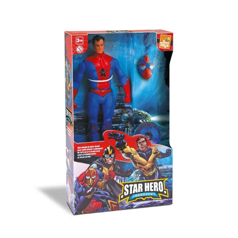 Boneco Articulado Star Hero Azul 686