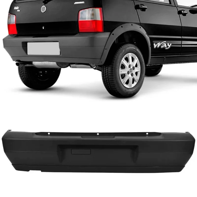 Parachoque Traseiro Fiat Uno Way Economy 2008 a 2011 Cinza Texturizado Dts