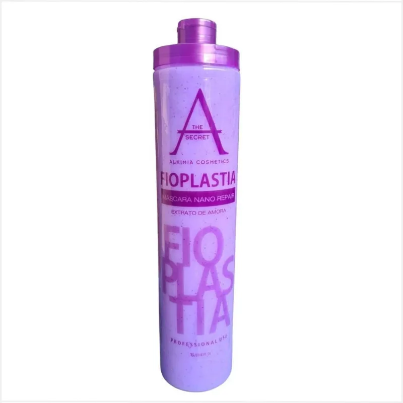 Alkimia Cosmetics Escova Progressiva Fioplastia Alisa Cabelo loiro selagem térmica realinhamento 1l