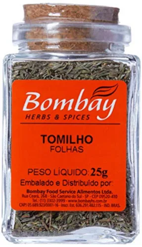 Tomilho Folha Bombay 25g - BOMBAY - Mercearia