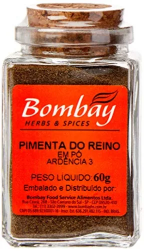Pimenta Reino Po Bombay 60g - BOMBAY - Mercearia