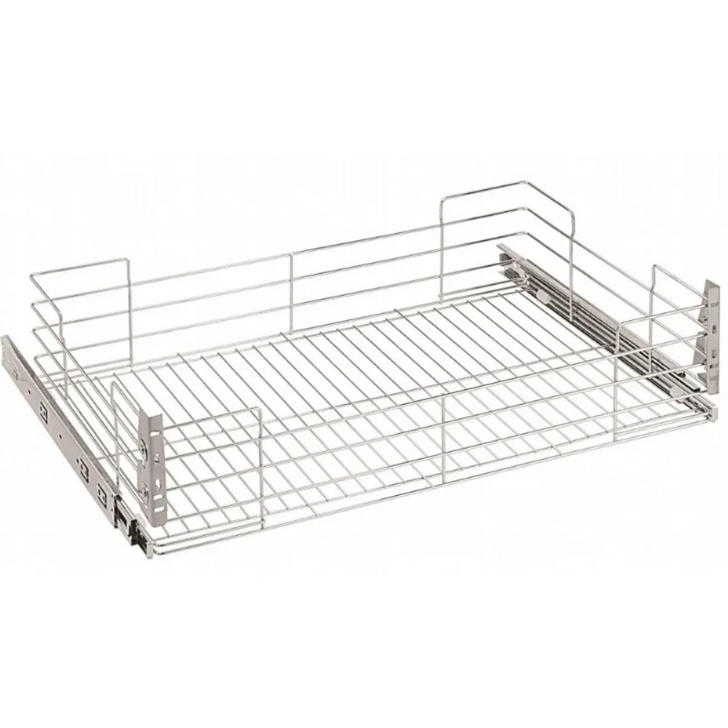 Gaveta 47cm Multiuso Masutti Aramada Deslizante Cozinha Cromada Corrediças Paneleiro