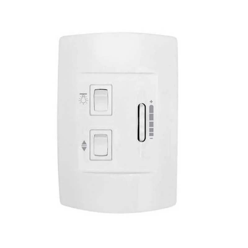 Controle De Velocidade Rotativo Bivolt Com Interruptor Luz