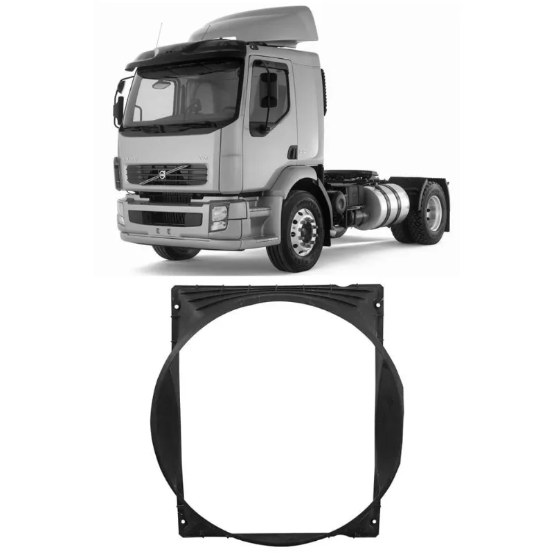 Defletor Ar Radiador Vm310 7.2 12v 2006 A 2011 Reserplastic