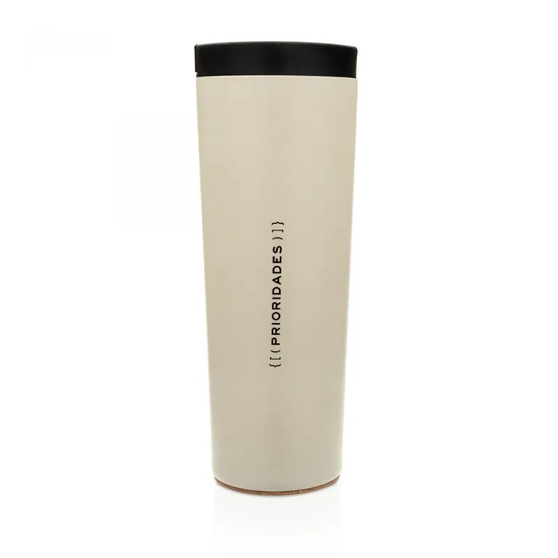 Copo Térmico Para Viagem Cortiça Prioridades 450ml